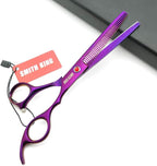 7.0in Professional Pet Grooming Scissors set,Straight & Thinning & Curved scissors 4pcs set for Dog grooming (Violet)