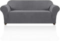 Stretch Sofa Cover Slipcover 1-Piece, Spandex Jacquard Fabric Universal Couch Cover for 3 Cushion, Washable Non Slip Sofa Cover, Pet Friendly (Large Sofa 90"-100",Grey)