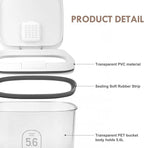 LEAWALK 5-8Lbs/5.92Qt/5.6L Airtight Dog Cat Food Storage Container and Pet Storage Bin BPA-Free. PET Clear Stackable Dog Treat Containers for Pet Food/Rice/Dry/Cereals/Flour/Sugar/Bread