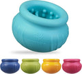Wobbly Dog Enrichment Lick Toy, Stuffable Frozen Lick Bowl to Keep Dogs Busy, Long-Lasting Interactive Treat Dispensing Dog Toy, Silicone Fetch Catch Chew Toy(Teal,S)