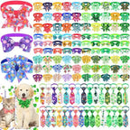 Talltalk 120 Pcs Easter Spring Dog Bow Tie Collar Set Adjustable Pet Grooming Holiday Accessories Decoration for Dog Cat by Talltalk