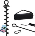 Eurmax USA Heavy Duty Dog Tie Out Stake, No-Tangle In Ground Anchor Runner for Large Dogs up to 210 Lbs - Perfect for Yard, Beach and Camping (Large,Black)