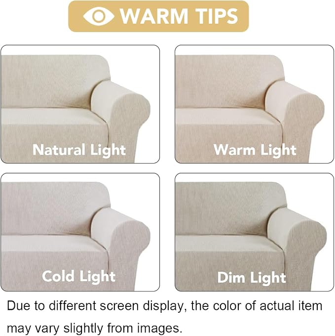 H.VERSAILTEX Armchair Cover High Stretch Sofa Slipcover 1 Piece Couch Covers for Dogs Sofa Durable Spandex Fabric Non Skid Machine Washable(Armchair 31"-40", Island Fossi)