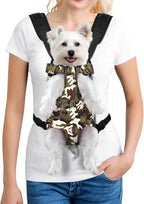 YUDODO Pet Dog Carrier Backpack Adjustable Front Carrier for Small Dog Cat | Legs Out Design, Easy-Fit Travel Backpack, Hiking and Walking, Durable Comfortable, Perfect for Outdoor, Camouflage green, M