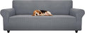 ZNSAYOTX Stretch Oversized Couch Cover Universal Sofa Covers for Living Room Dogs Pet Furniture Protector Spandex Extra Large Sofa Slipcovers with Anti Slip Foam Sticks (Light Grey, XL Sofa)