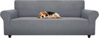 ZNSAYOTX Stretch Oversized Couch Cover Universal Sofa Covers for Living Room Dogs Pet Furniture Protector Spandex Extra Large Sofa Slipcovers with Anti Slip Foam Sticks (Light Grey, XL Sofa)