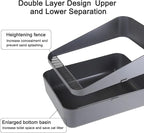 Sfozstra Open Cat Litter Box:Odor Reducing Anti Splash Design | Under 13 lbs Cats/ABS Material/Removable Liner & Sifting Tray/Leak-Proof/Odor-Reducing/Easy-Clean