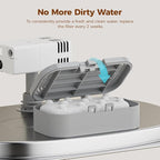 Cat Water Fountain 8 Pack Replacement Filters/Sponges (4+4) -Compatible with Apauk-APFSS-3201 Stainless Steel Cat Water Fountain