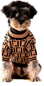 Dog Sweater for Small Dogs, Designer Dog Clothes, Luxury Furdi, Soft Knit | Designer dog clothes for small dogs with soft knit comfort, luxury styling and easy pullover fit for Yorkies in cold weather.