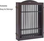 unipaws 144" Extra Wide Dog Gate and Pet Playpen with Walk Through Door