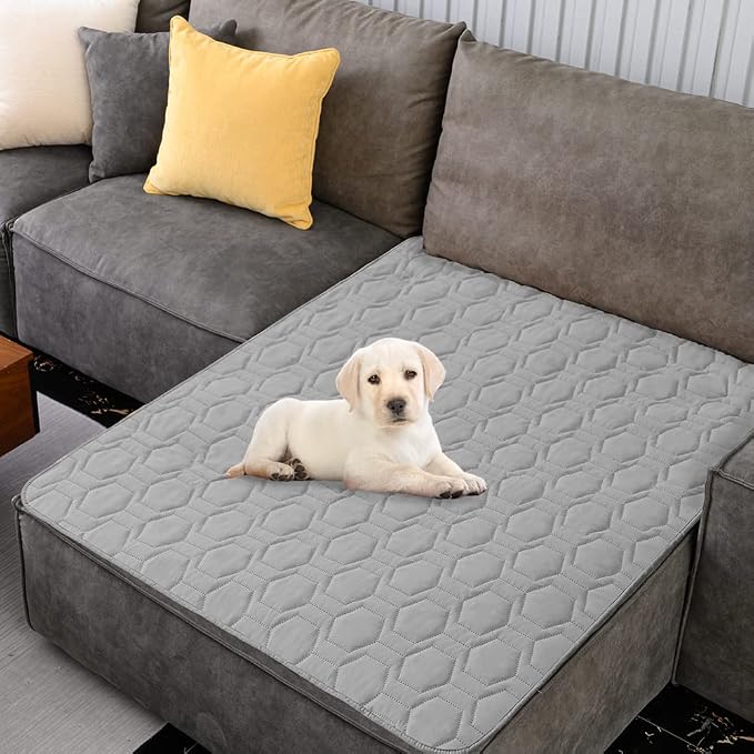 Tcksstex Waterproof and Non-Slip Dog Bed Cover and Pet Blanket Sofa Pet Bed Mat ，car Incontinence Mattress Protectors Furniture Couch Cover for Most Cats Dogs,Pets（30x70-Light Grey）