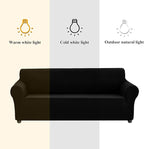 Joccun Stretch Loveseat Couch Cover Slipcover, 1-Piece Sofa Cover for 2 Cushion Couch Spandex Jacquard Washable Furniture Protector Cover for Living Room,Kids,Pets（Loveseat,Black）