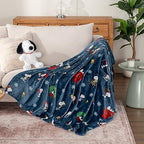 Berkshire Blanket Peanuts® Heavyweight Christmas Blanket,VelvetLoft® Cute Character Snoopy Plush Bed Blanket,Peanuts Best Chirstmas Icons Opened Up Navy,60 in x 70 in (Official Peanuts® Product) - Image 5
