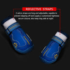 QUMY Dog Shoes for Hot Pavement, Dog Snow Boots & Paw Protectors for Winter | Dog Booties Medium Large Size Dogs, Water-resistant in the Rain, Outdoor Walking, Indoor Hardfloors Skid-resistant Sole Blue