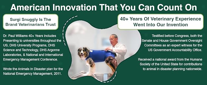 SurgiSnuggly Veterinary Invented Dog Surgical Recovery Suit for Female or Male Dogs,Spay, Neuter Onesie,The Original Surgical Recovery Bodysuit for After Surgery Small, Medium, Large Dogs MS BR