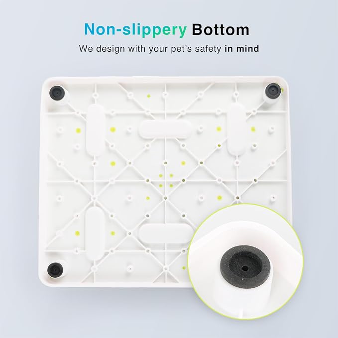 ALL FOR PAWS Interactive Cat Puzzle Feeder, Slow Feeder with Teaser Ball, Treat Maze Feeder & Brain Toy, Mentally Stimulating Enrichment Toy for Kittens & Indoor Cats