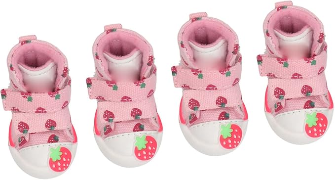 Dog ShoesDog BootsStrawberry Dog Boots Dog BootsDog orPet Shoes Dog Shoes Dog Shoes Slip Breathable e Strawberry Dog Boots for Sm Dogs Teddy hon Pomeranianpuppy Socks/Shoes for Small Dogs