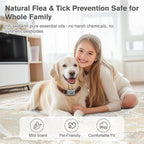 Natural Flea and Tick Pendant for Dogs with 2 Silicone Buckles 4 Refills, Water Resistant Dog Flea and Tick Collar Repellent Accessory for Indoor Outdoor Flea and Tick Prevention, COLLAR NOT INCLUDED