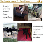 XSY&G Dog Boots,Waterproof Dog Shoes,Dog Booties with Reflective Rugged Anti-Slip Sole and Skid-Proof,Outdoor Dog Shoes for Medium to Large Dogs 4Pcs-Size5