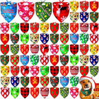 100 Pcs Christmas Dog Bandanas Bulk for Small Medium Pet Dog Cat by Locmeo