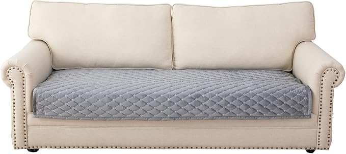 Eismodra Couch Cover,Sectional Couch Covers,Sofa Covers for 3 Cushion Couch,Anti-Slip Sofa Slipcovers for Dogs Cats Kids Loveseat Recliner L Shaped Armrest Backrest,Light Gray 36''x47''(Only 1 Piece)