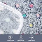 1 Pack 3 Blankets Super Soft Cute Dot Pattern Pet Blanket Flannel Throw for Dog Puppy Cat Blue/Purple/Grey Medium - Image 4
