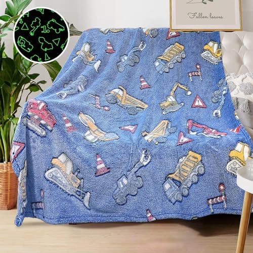 COMFAR Tractor Blanket for Boys, Construction Blanket for Boys, Car Blanket for Boys, Kids Blankets for Boys, Toddler Blanket for Kids, Personalized Baby Blankets for Boys, Birthday 40"x 50" by COMFAR