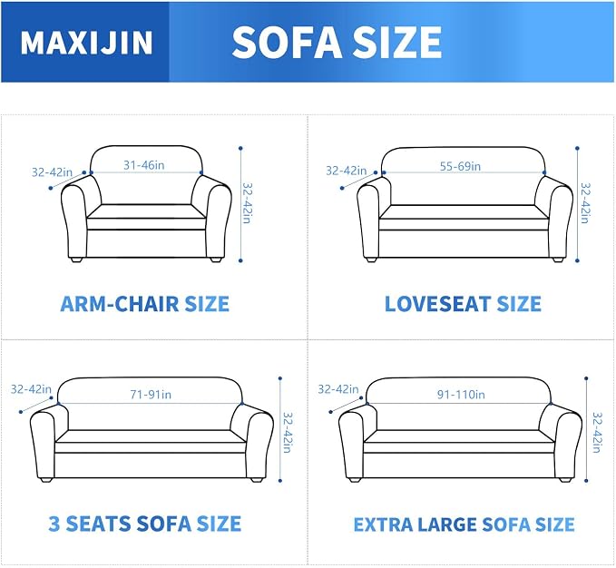 MAXIJIN Stretch Oversized Couch Covers for 3 Cushion Couch (91"-110"), 1-Piece Large Sofa Cover Slipcover Furniture Protector for Kids,Dogs (Extra Large, Diamond Pattern Pea Green)