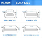 MAXIJIN Loveseat Cover Sofa Covers (55"-69"), 1-Piece Stretch Couch Covers for 2 Cushion Couch Love Seat Slipcover with Elastic Bottom for Kids,Dog (Loveseat, Diamond Pattern Khaki)