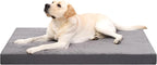 KSIIA Orthopedic Dog Bed for Large Dogs with Waterproof, Dark Grey, 41x27 | Deluxe Soft Plush Dog Crate Bed, Washable Pet Mat with Removable Cover & Egg Crate Foam for Large Dogs Sleeping & Relaxing