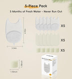 5 Pack Filters Replacement Filter for FS11 Plus, 6 Layer Filter | Suitable for FS11plus, Replace every 1-2 weeks, Fresher Water; 5 Filters + 5 Sponges + 5 Pump Filters