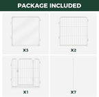 FXW AuraSpace Pro Acrylic & Wire Mesh Indoor Dog Playpen, 24" H, 6 Panels | Clear View, Heavy-duty Metal, Flexible Layouts, Easy Walk-Through, For Puppies & Small Dogs, Patented