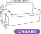ZNSAYOTX Super Stretch Couch Cover Love Seat Sofa Covers for Living Room Dogs Pet Friendly Furniture Protector Spandex Loveseat Slipcovers with Anti Slip Foam Sticks (White, Loveseat)