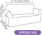 ZNSAYOTX Super Stretch Loveseat Covers (57"-70"), New Striped Love Seat Slipcover, Dogs Pet Friendly Anti-Slip Couch Protector Spandex Durable 2 Seater Fabric Sofa Cover (Loveseat, Peacock Teal)