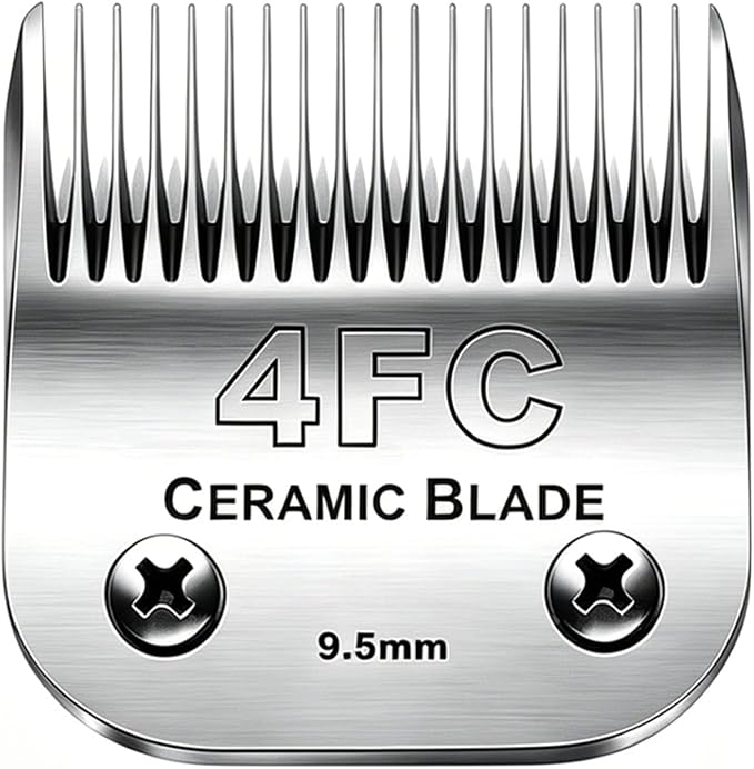 4FC Blade Detachable Pet Clipper Replacement Blades, Ceramic and Stainless Steel, Compatible with Andis, Oster, and Wahl Clippers | Dog Grooming Blade For Oster A5/Wahl KM Series Dog Clipper ,Ceramic Blade & Stainless Steel Blade