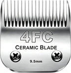 4FC Blade Detachable Pet Clipper Replacement Blades, Ceramic and Stainless Steel, Compatible with Andis, Oster, and Wahl Clippers | Dog Grooming Blade For Oster A5/Wahl KM Series Dog Clipper ,Ceramic Blade & Stainless Steel Blade