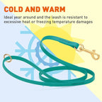 Viper Biothane K9 Working Dog Leash Waterproof Lead for Tracking Training Schutzhund Odor-Proof Long Line with Solid Brass Snap for Puppy Medium and Large Dogs 4ft, Blue Aqua
