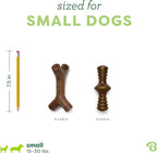 Benebone 2-Pack Maplestick/Zaggler Durable Dog Chew Toys, Dog Bones, Small
