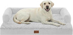Orthopedic Dog Bed for Extra Large Dogs, 45x35in, Grey White | Orthopedic Foam Relieves Joint Pressure, Bolsters Supports Head And Neck, Washable Cover, Non-Slip Bottom