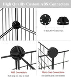 LURIVA Small Animal Playpen, Guinea Pig Cages, Pet Playpen, Rabbit Cage,Small Animal Cage, Puppy Kitten Dog Playpen, Indoor Outdoor Portable Metal Wire Yard Fence,15 X 12 Inch, 24 Panels, Black