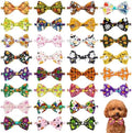 Halloween Dog Bow Ties Bulk for Small Dogs 30 Pack 3.9"*2.1" S by Bestwishforyou