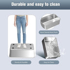 Stainless Steel Sifting Litter Box, for Pine Wood Pellet Cat Litter, XXL Metal Cat Litter Boxs with Lid, 23.6''X15.7''X14'' High-Sided Litter Box,Leak-Proof,Easy to Clean, with Scoop, Urine Pad, Liner