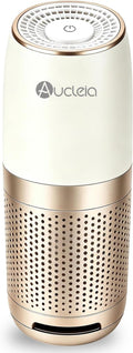 Aucleia Mini Portable Air Purifier for Car Office Travel, Champagne | Compact Air Purifier With Aromatherapy Function, Usb Powered Mini Usb Air Purifier Removes Pet Odor, Smoke, Dust And Pollen