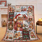 Christmas Squirrel Throw Blanket Woodland Animal Holiday Gifts 50''X60'' by Fuzawet