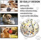 Mankoda Durable Dog Toy Ball, 5" Big Ball for Aggressive Chewers - Red | Hollow Design, Bouncing & Lightweight, ETPU Non-Toxic Chewing, Built-in Bell, Dog Herding Toy for Medium / Large Dogs