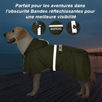 Pet Large Dog Raincoat Apparel Poncho Waterproof for Medium Large Sized for Dog Raincoat Clothes Jacket (4XL, Green)