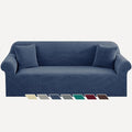 YEMYHOM Couch Cover Latest Jacquard Design High Stretch Extra Large Sofa Covers Pet Dog Cat Proof Oversized Slipcover Non Slip Magic Elastic Furniture Protector (X-Large, Begonia Leaf Navy)