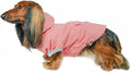 DJANGO Highland Dog Jacket & Raincoat – Water-Repellent, Lined Dog Coat with Hood, Adjustable Fit & Harness Hole – Lightweight Rain & Wind Jacket for Small & Medium Dogs up to 30 lbs (Pink, Medium)