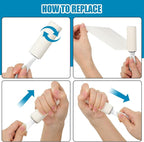 Hushee 50 Pack Mini Lint Rollers for Travel, 3000 Sheets Portable Travel Size Lint Roller Bulk Small Pet Hair Remover for Couch Furniture Clothes 5.9 x 1.1 (White)