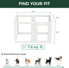 FXW AuraSpace Clear Acrylic Indoor Dog Playpen, 30" H, 6 Panels, White | Open View, Modern Home Fit, No Climbing Bars, Tool-Free Setup, For Small & Medium Dogs